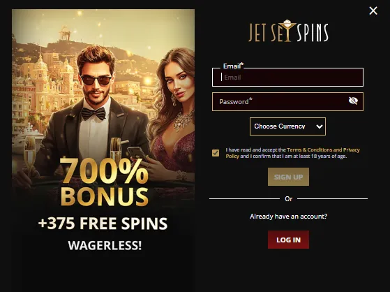 jetsetspins casino sign up